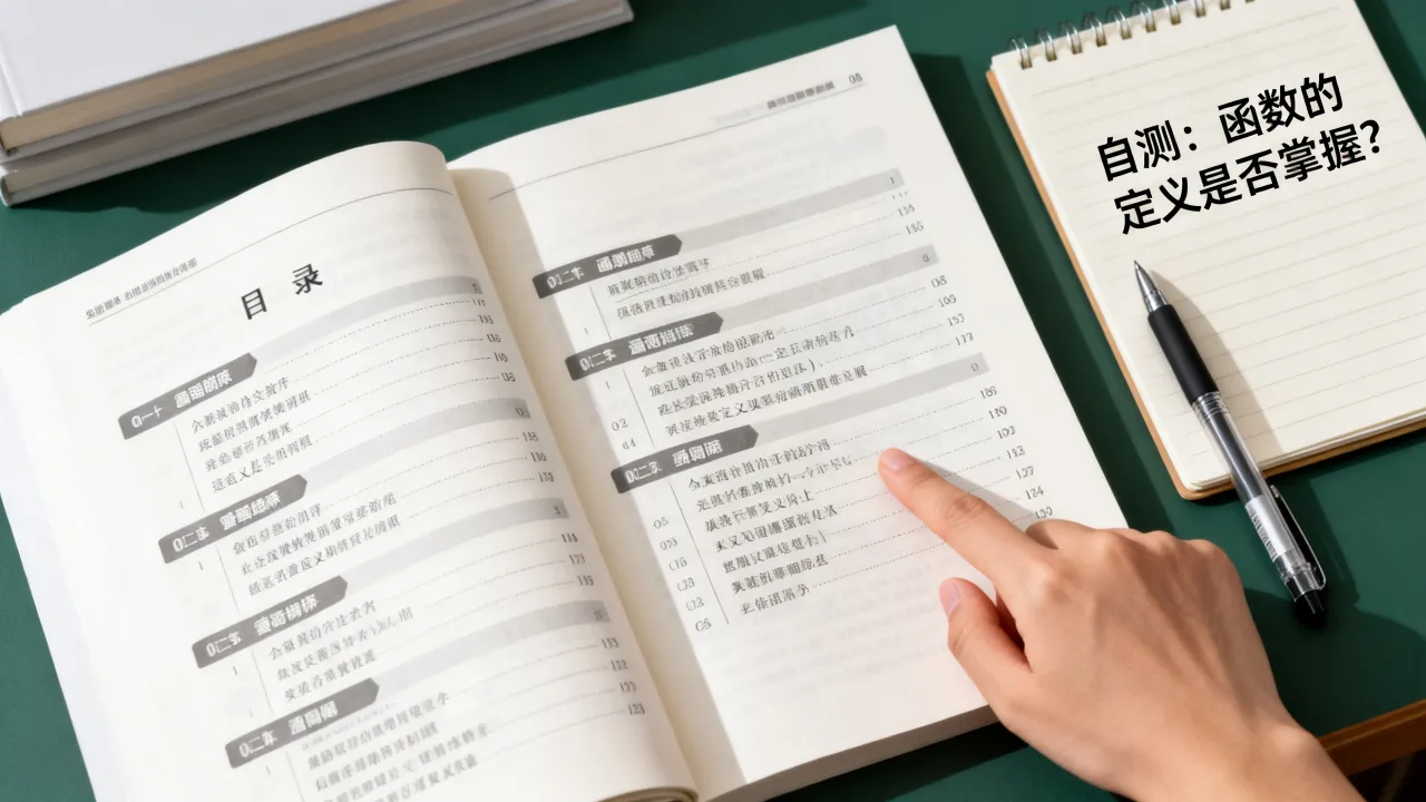 课本目录使用技巧：借助目录自测知识点掌握程度