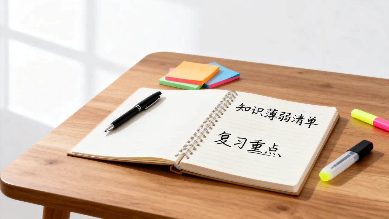 建立个人知识薄弱清单，复习阶段定向查漏补缺