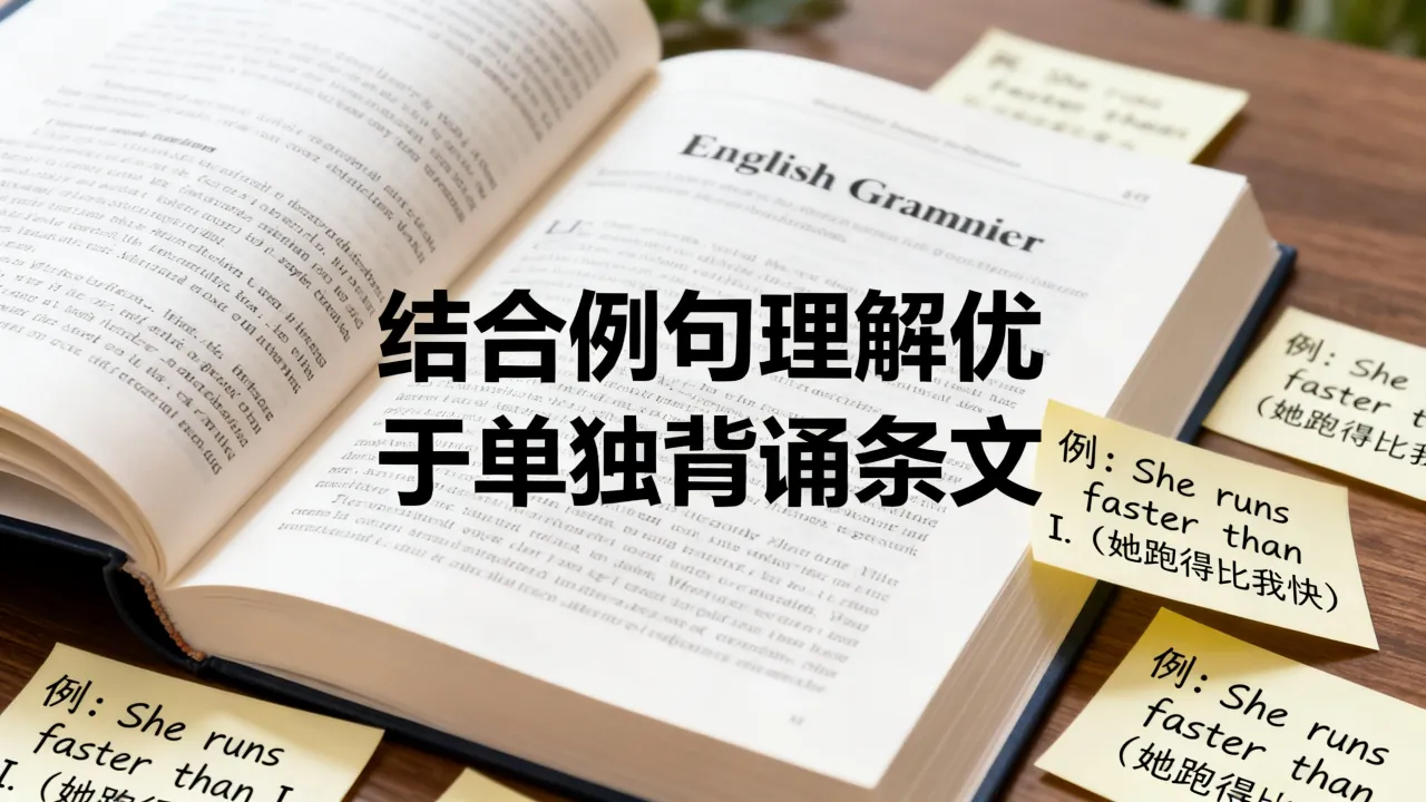 英语语法学习,结合例句理解优于单独背诵条文 英语语法学习,结合例句理解优于单独背诵条文