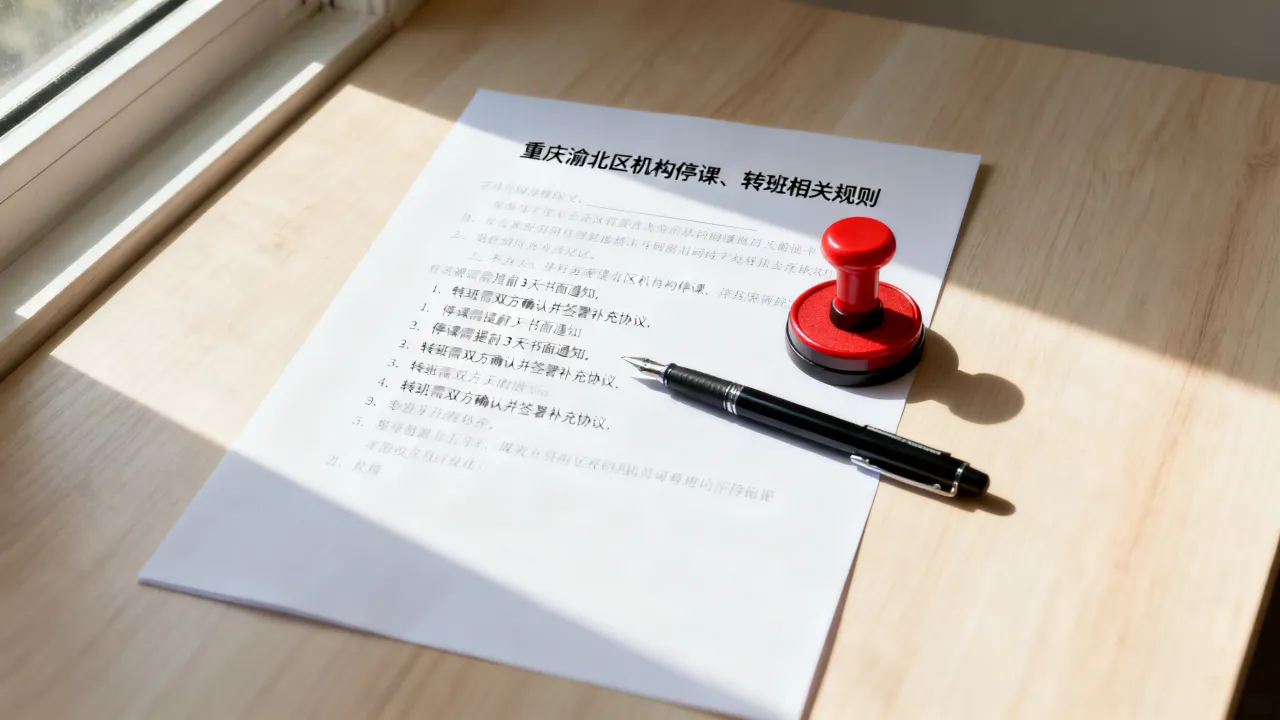 重庆渝北区机构停课、转班相关规则,写入书面协议 重庆渝北区机构停课、转班相关规则,写入书面协议