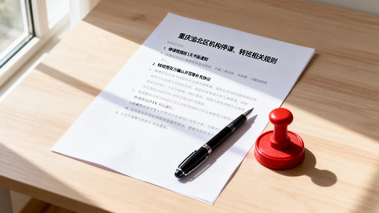 重庆渝北区机构停课、转班相关规则,写入书面协议 重庆渝北区机构停课、转班相关规则,写入书面协议