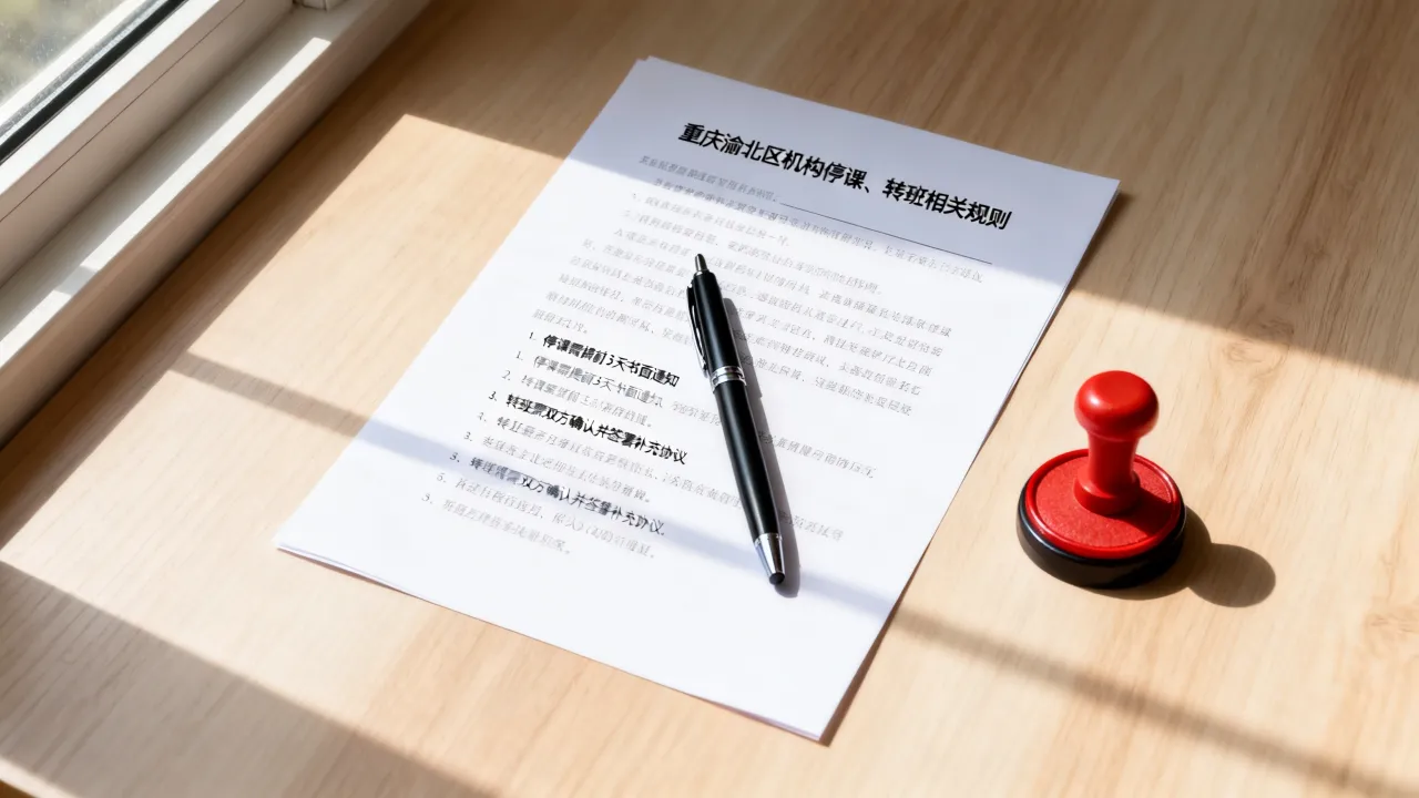 重庆渝北区机构停课、转班相关规则,写入书面协议 重庆渝北区机构停课、转班相关规则,写入书面协议