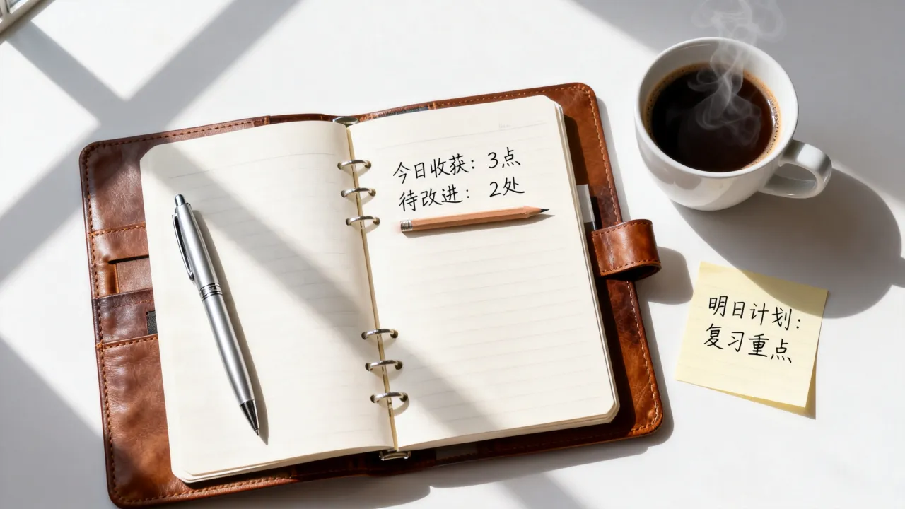 学习复盘模板：每天 5 分钟梳理当日收获与问题