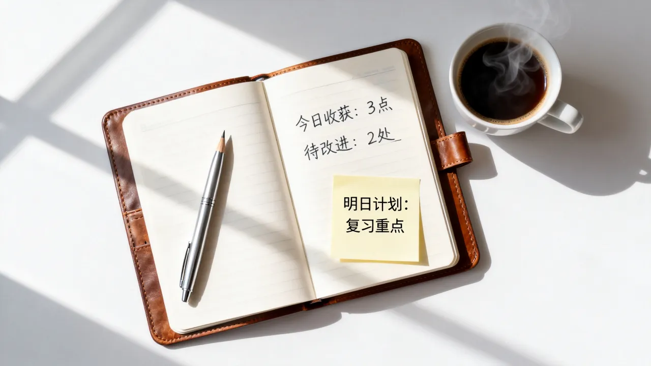 学习复盘模板：每天 5 分钟梳理当日收获与问题