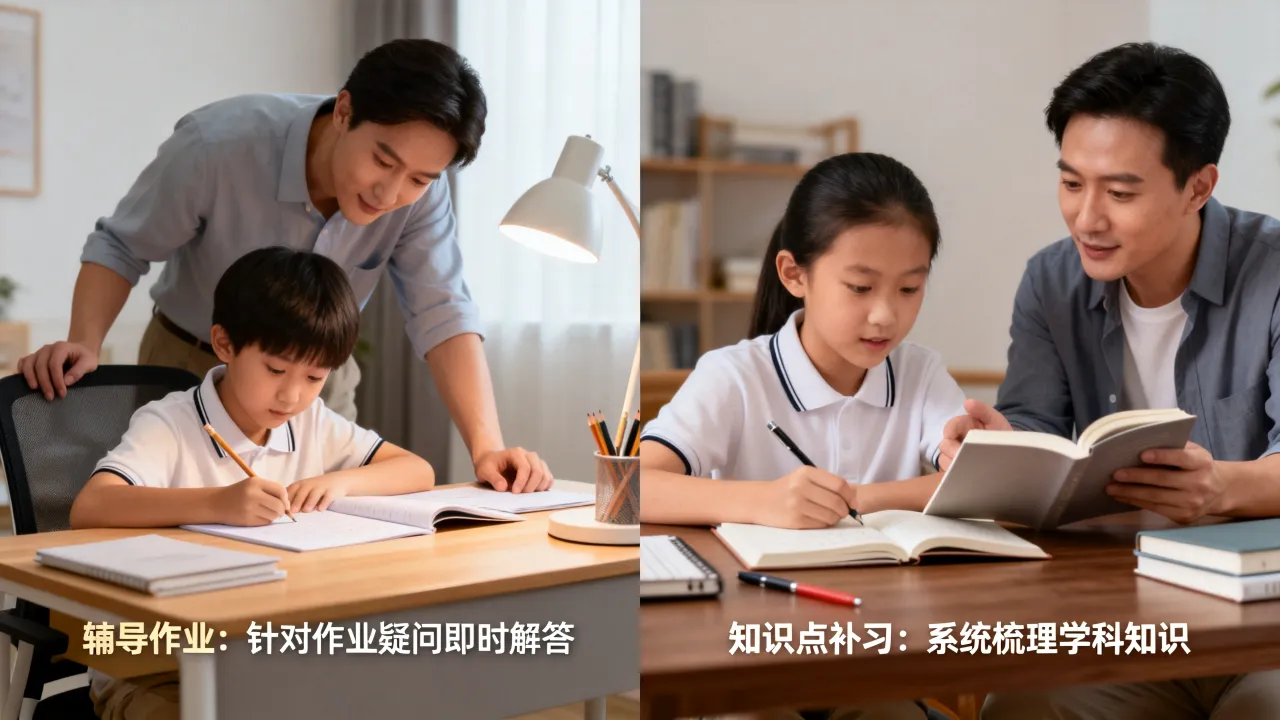 重庆渝北区家教辅导作业，和知识点补习有什么区别？