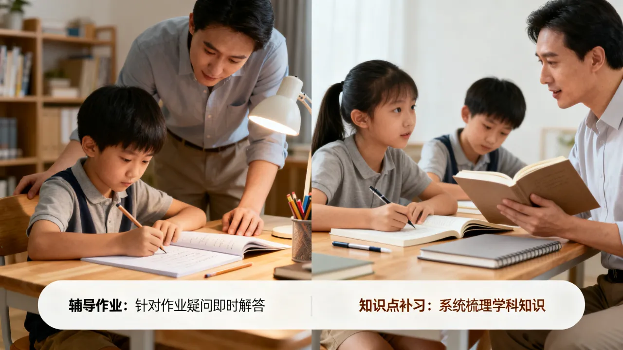 重庆渝北区家教辅导作业，和知识点补习有什么区别？