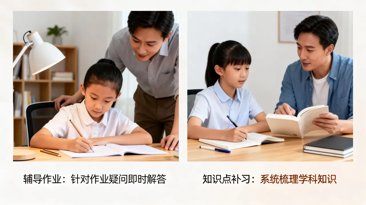 重庆渝北区家教辅导作业，和知识点补习有什么区别？
