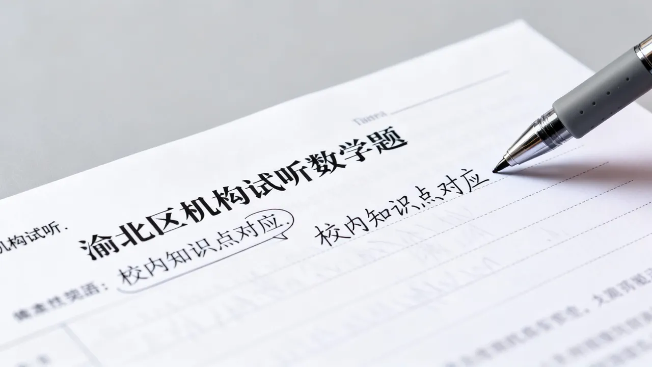 重庆渝北区机构试听题目难度，是否贴合校内学情？