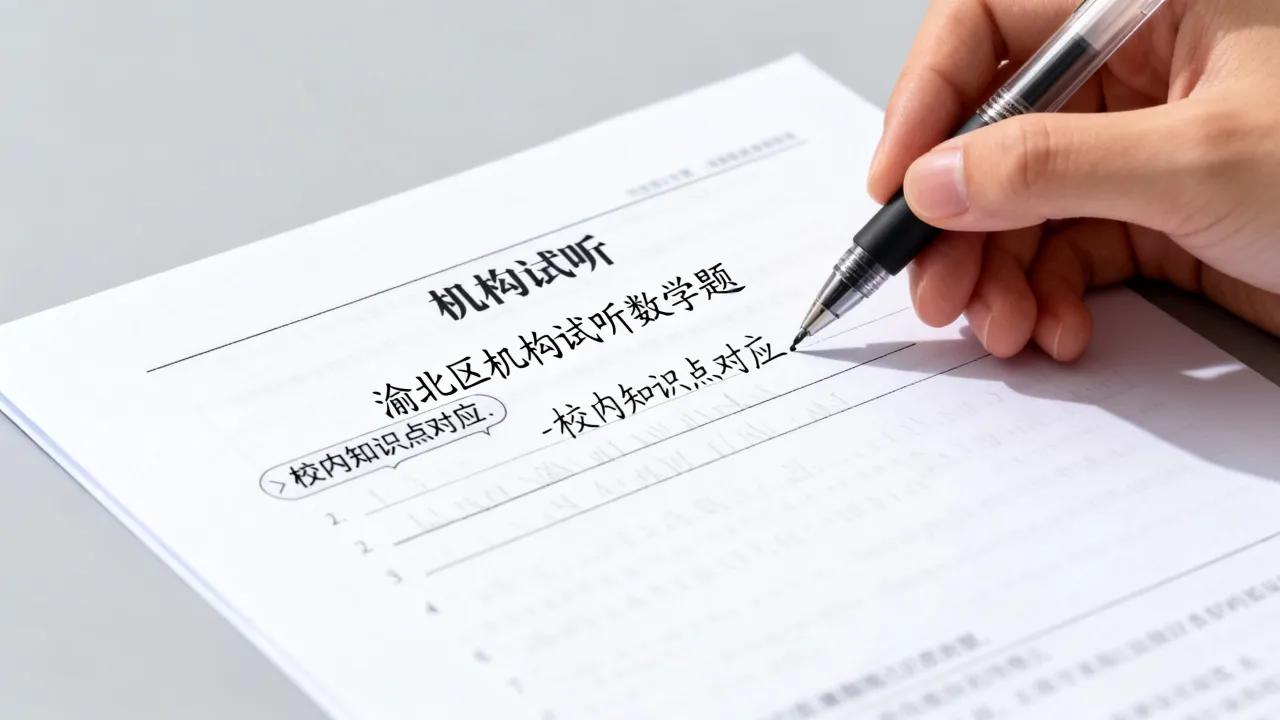 重庆渝北区机构试听题目难度，是否贴合校内学情？