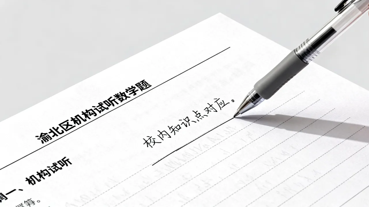 重庆渝北区机构试听题目难度，是否贴合校内学情？