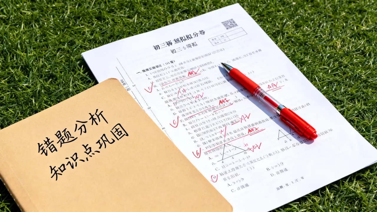 初三模拟试卷使用方法，不只关注分数更重视错题