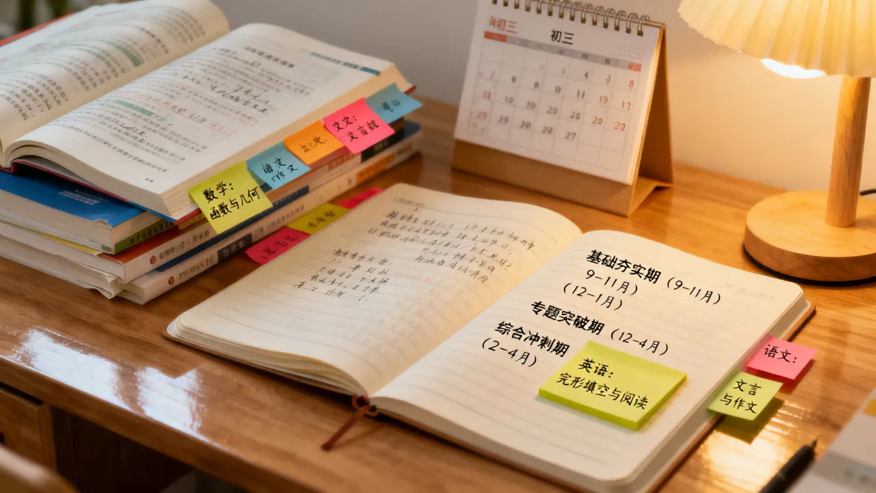 初三全年学习节奏规划，分阶段梳理复习重点