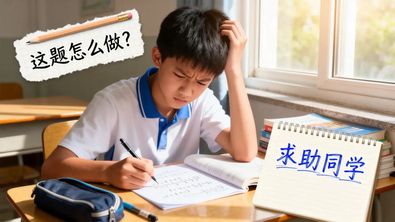 初中生遇到难题长期卡壳，学会合理求助不钻牛角尖