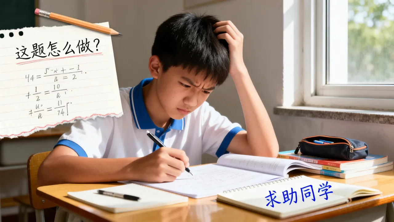 初中生遇到难题长期卡壳，学会合理求助不钻牛角尖