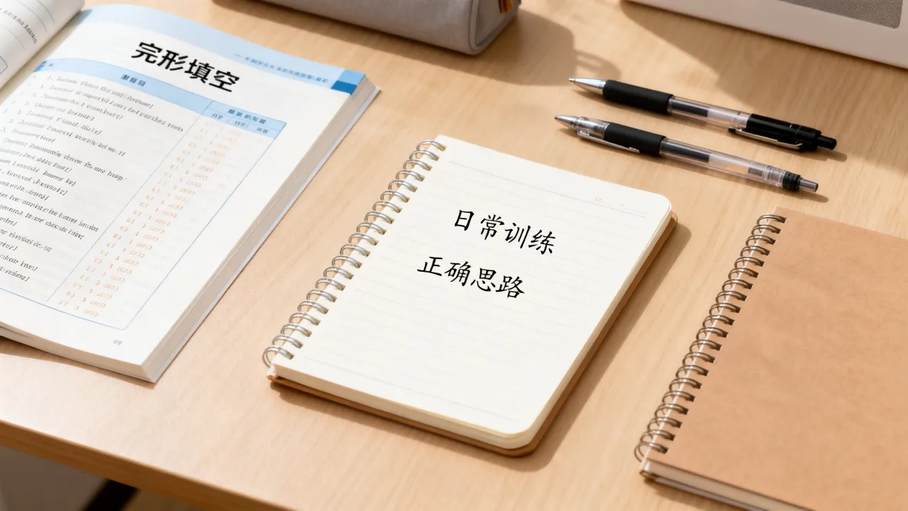 初中英语完形填空，日常训练正确思路是什么？