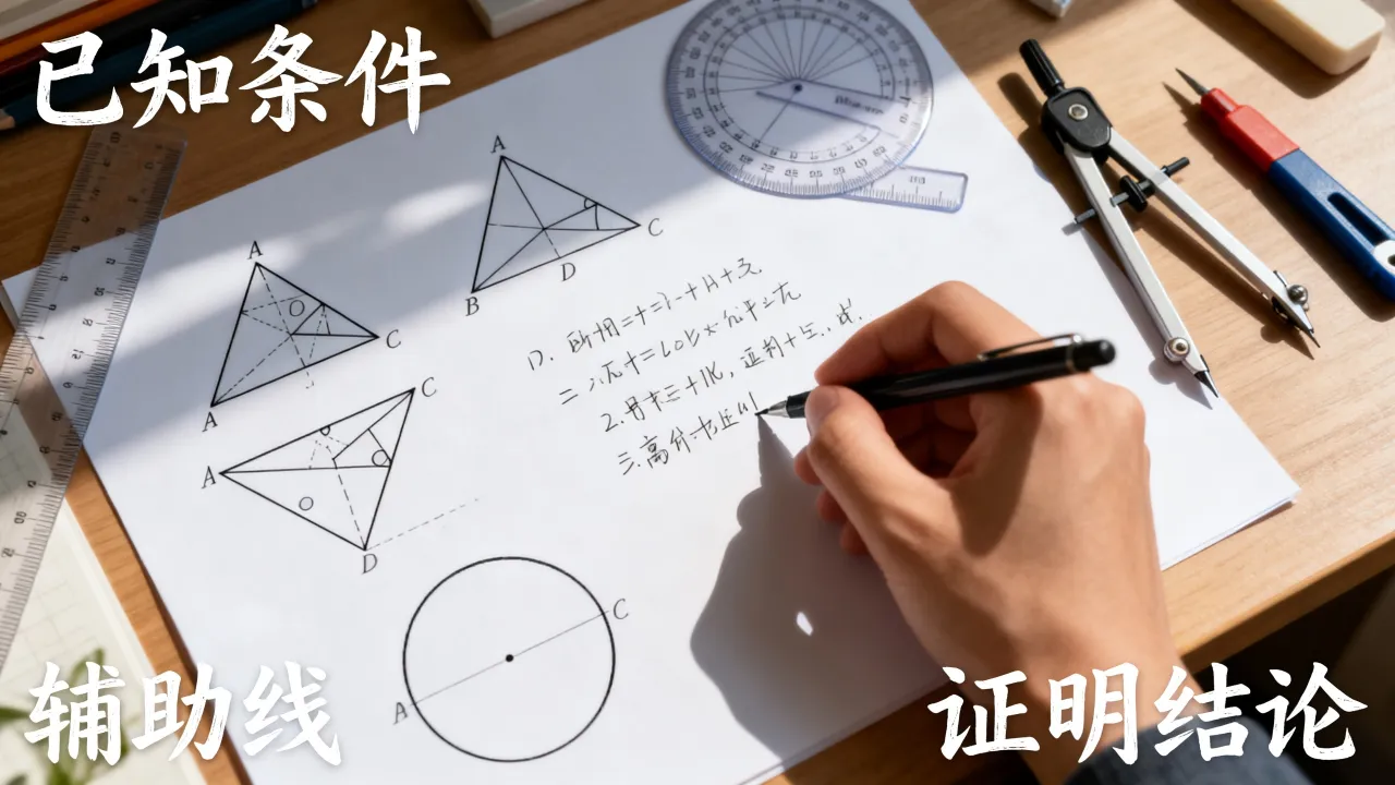 初中数学几何解题,建立标准化思考步骤 初中数学几何解题,建立标准化思考步骤