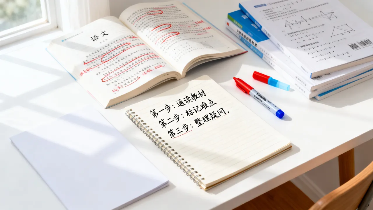 初中课前预习怎么做，提前标记知识难点