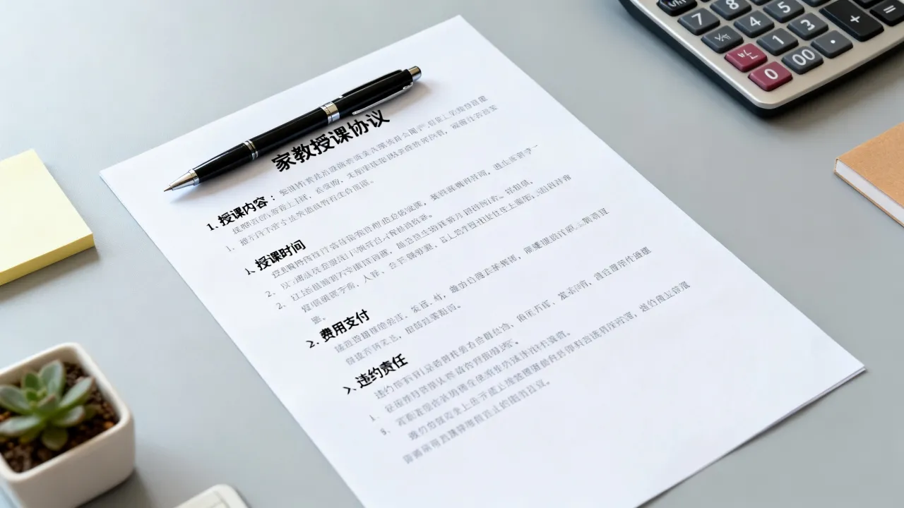 重庆九龙坡区家教授课协议，需要写明哪些关键条款？